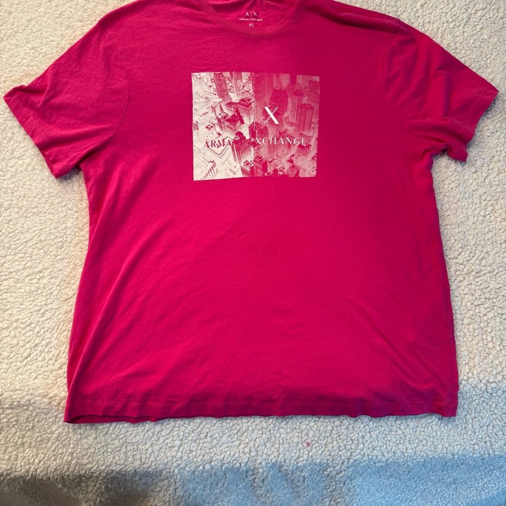 Armani Exchange Men's Bold Pink Tee